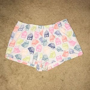 Multi Colored Owl Shorts